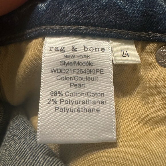 rag & bone, Nina High Rise Ankle Skinny Jeans in Pearl, Size 24 - Picture 9 of 11